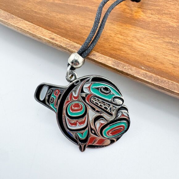 Signed Joe Wilson Orca Pendant – Symbol of Strength Canada Indigenous Artisan - Picture 1 of 11